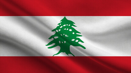 Lebanon's flag waving proudly, celebrating independence and sovereignty in a vibrant display of national pride
