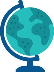 World Globe on Stand Vector Illustration