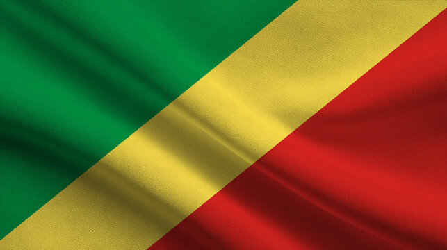 Flag of the Republic of Congo represents independence and sovereignty with bold colors