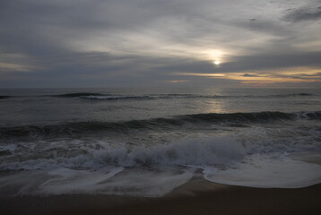 Fototapeta premium Bor Dan Beach_Cloudy Sun set1