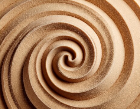 abstract beige and brown sand swirl texture with spiral patterns for creative backgrounds