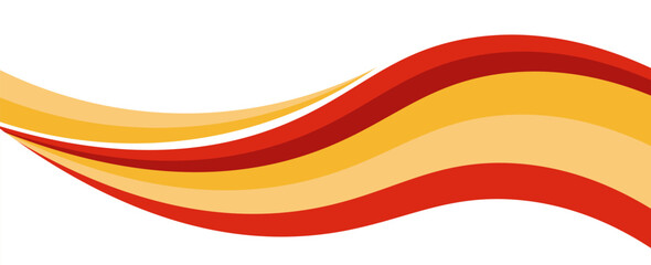 Vector orange line background curve element with white space for text and message design, overlapping layers, vector illustration