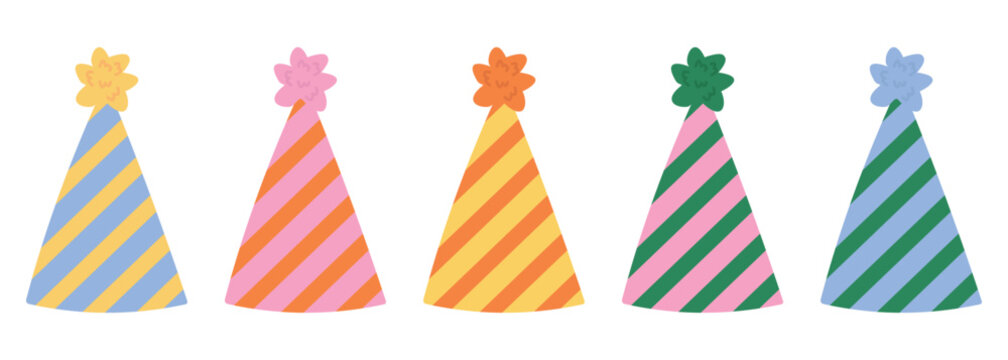 Colorful Party Hats &mdash; Vector Illustration