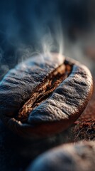 Fresh roasted coffee bean with flavorful aroma ready to brew