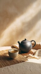 Enjoy a moment of serenity with warm tea in peaceful sunlight