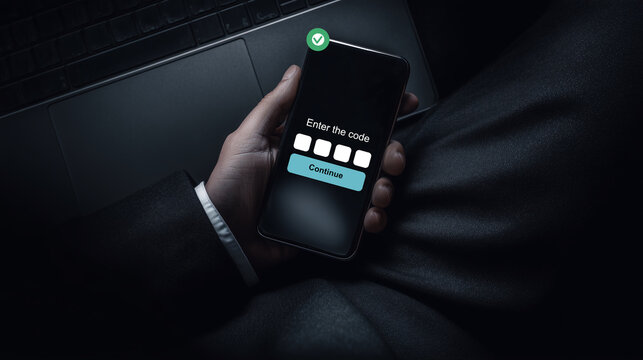 Two Factor Authentication Code on Mobile Phone