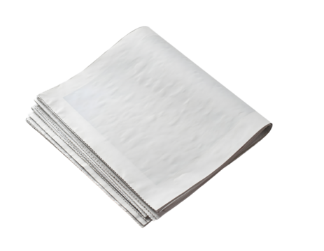 Folded Newspaper Blank Surface, Isolated for Print, Media, and Creative Design Projects