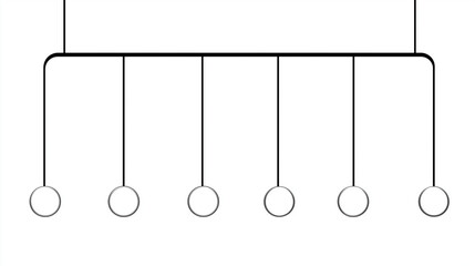 Newton cradle concept illustrating kinetic energy and motion  