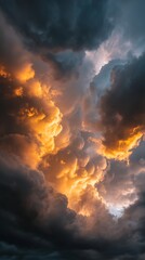 Dramatic sunset clouds creating a vibrant and colorful sky