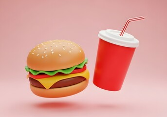 Classic Burger and Drink