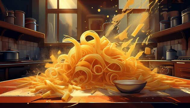 pasta cooking splash interior