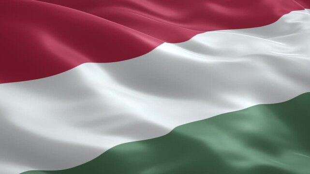 Waving flag of Hungary animation shows patriotism and national pride, a dynamic symbol for travel, culture, and international events
