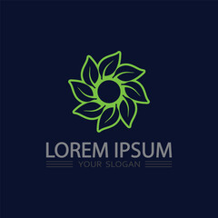 Elegant Botanical Plant Logo Showing Pure Herbal Freshness and Natural Green Aesthetics