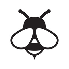 Simple Honey Bee Icon for Nature and Beekeeping Themes