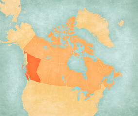 Map of Canada - British Columbia