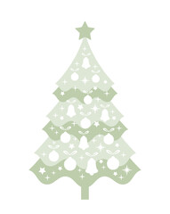 christmas tree isolated on white background