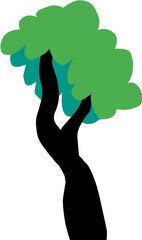 cute cartoon trees suitable for environment background object