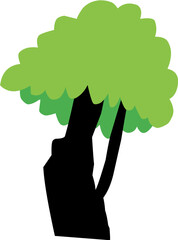 cute cartoon trees suitable for environment background object