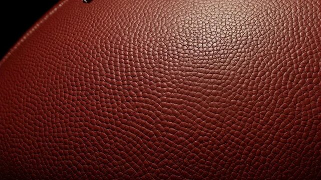 Macro shot showcasing the textured surface of a brown, leather-like material