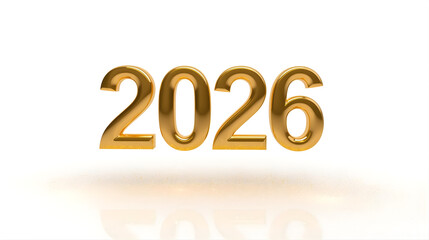the number 2026 3d is shown in gold on a white background