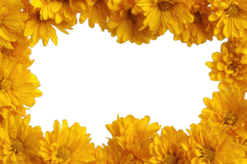 Black frame, edged with yellow flowers