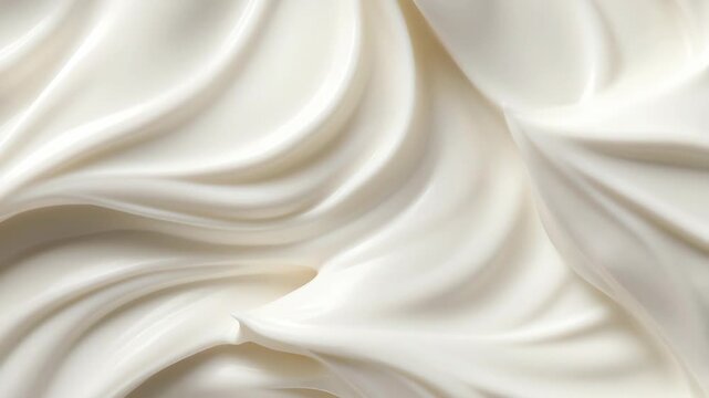 Close-up video concept of smooth, flowing white fabric textures. Captured from above, showcasing elegant curves and soft lighting. Live desktop wallpaper.