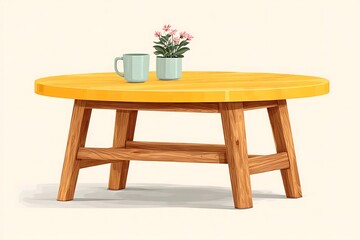 Functional wooden coffee table with style high resolution picture