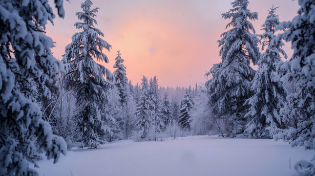 winter landscape with trees