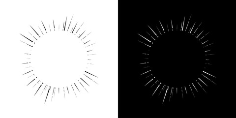 Dynamic abstract spiral sound wave rhythm lines. Circular spiral sound wave rhythm of lines. Circular futuristic abstract lines, black and white background.	