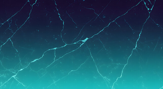 Abstract dark blue to teal gradient background with intricate white cracklike lines, resembling frozen ice, fractured glass, or a digital network pattern