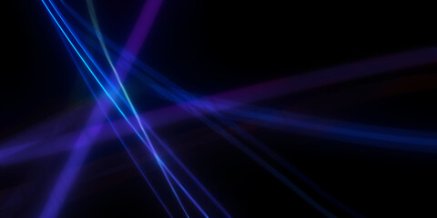 A futuristic background with intersecting bright blue and orange light trails. An abstract composition symbolizing technology, data, and energy.