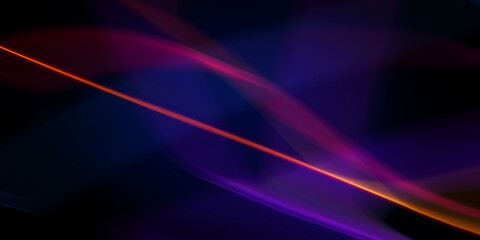 A soft and blurred abstract background with gentle waves of orange and purple light. A beautiful and atmospheric composition with a mysterious feel.