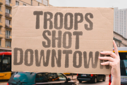 "Troops Shot Downtown" Service members wounded near federal buildings. GUARDSMEN. SHOOTING. SUSPECT. CRITICAL. CUSTODY.