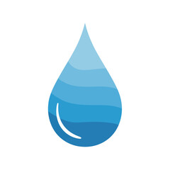 Abstract Blue Water Drop Symbol.