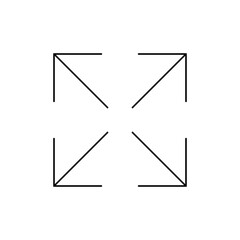 Four arrows pointing outwards from the center in a square arrangement with a minimalist design style image
