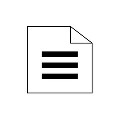 A simple document icon with three horizontal lines and a folded corner representing a text file image