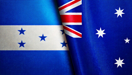 オーストラリアの国旗とホンジュラスの国旗(Australia flag & Honduras flag.)
