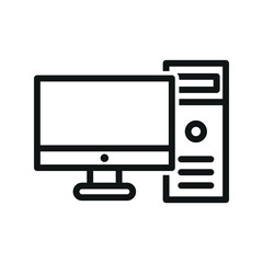 Desktop computer icon vector design template