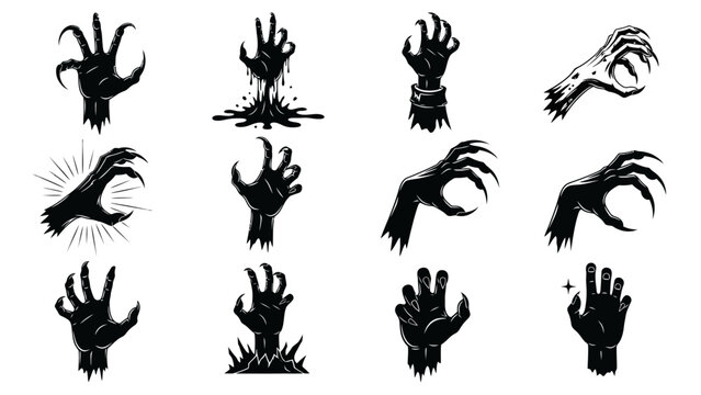 Diverse collection of monochrome line art icons depicting various handcrafted objects, tools, and materials essential for traditional arts and crafts, ideal for graphic design projects