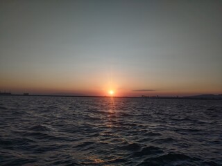 sunset over the sea