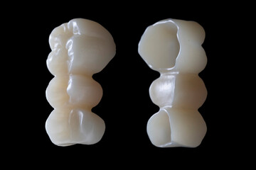 Zirconia dentures and zirconia block