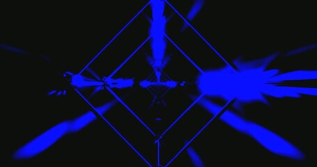 Tunnel video vj loop creates dynamic visuals for relaxing screensaver experience with seamless motion and striking blue hues