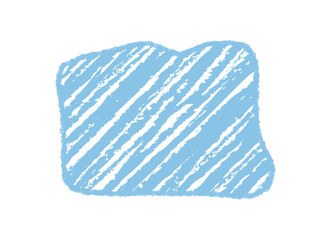 Blue chalk squiggle diagonal quote frame with handdrawn border and rectangle background. Fluid scribble and box graphic create modern art template. Perfect for creative design or text layout.