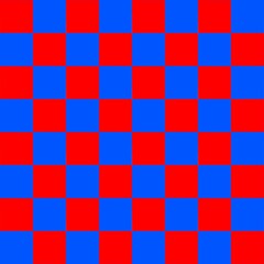 Bold Red Blue Checker Seamless Pattern for Retro and Pop Design