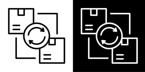 Reverse Logistics  Icon Set White Mix Style Collection