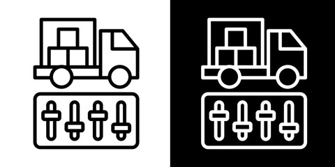 Freight Management  Icon Set White Mix Style Collection
