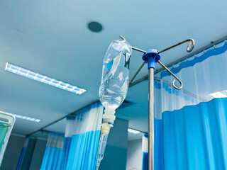 Hospital IV drip providing vital fluids representing medical care and patient recovery progress