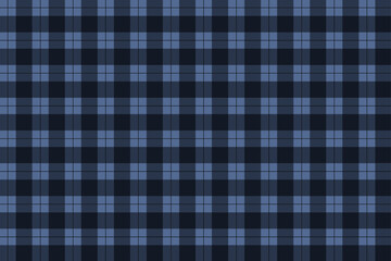 Midnight blue tartan plaid seamless pattern background. Plaid checkered fabric texture background for textile and fashion design