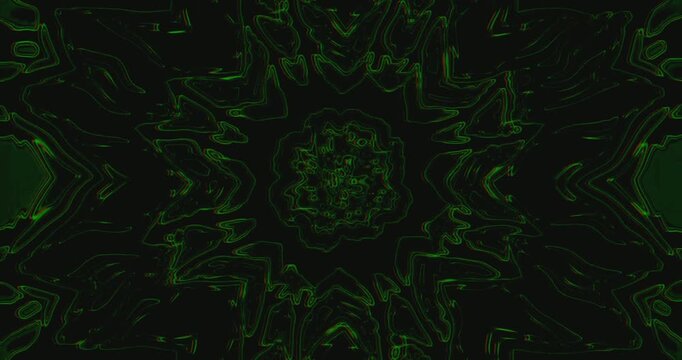 Tunnel video vj loop screensaver live wallpaper with flowing green patterns and dynamic movements