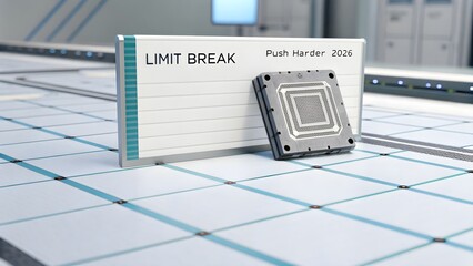 Module with limit break text displayed on grid surface